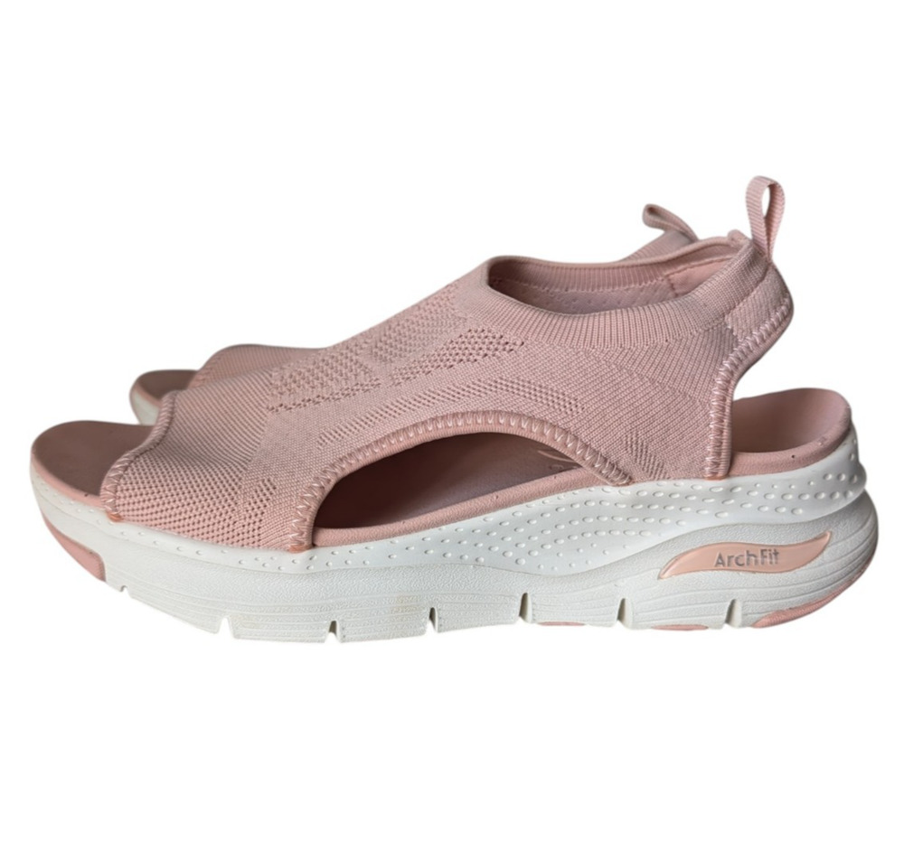 Skechers Arch Fit City Catch Comfort Sandals Blush Pink 119236 Size 7 Slip On